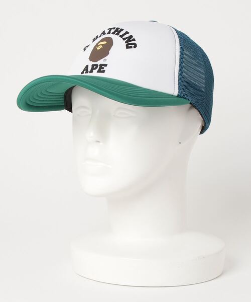 A BATHING APE（アベイシングエイプ）の「COLLEGE MESH CAP（キャップ・メンズ・ブルー/ブラック/ベージュ・FREE）」の6枚目の写真
