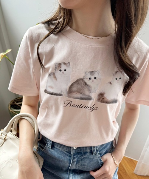 one after another NICE CLAUP(ワンアフターアナザーナイスクラップ)の「サイドドロストアソートTシャツ(Tシャツ/カットソー・レディース・ホワイト系その他/ピンク系その他/スミクロ/ホワイト系その他2/ピンク系その他2/ピンク/オフホワイト/イエロー/ホワイト・FREE)」の7枚目の写真