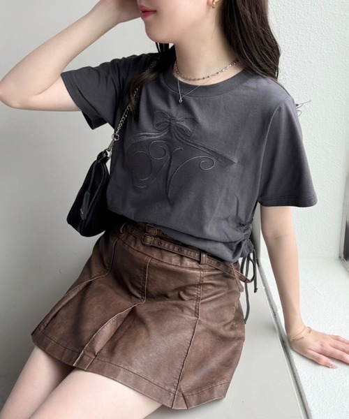 one after another NICE CLAUP(ワンアフターアナザーナイスクラップ)の「サイドドロストアソートTシャツ(Tシャツ/カットソー・レディース・ホワイト系その他/ピンク系その他/スミクロ/ホワイト系その他2/ピンク系その他2/ピンク/オフホワイト/イエロー/ホワイト・FREE)」の22枚目の写真