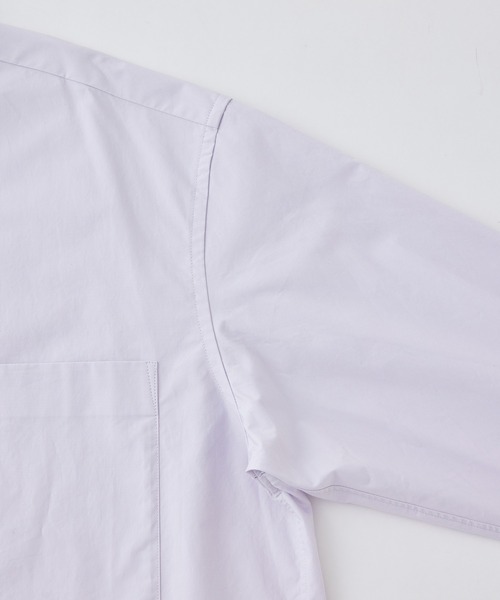 ADAM ET ROPE'（アダムエロペ）の「アソートプリント ビッグシルエット レギュラーカラーシャツ / ロングシーズン着用可能 / ユニセックス（シャツ/ブラウス・メンズ・ホワイト/ベージュ系その他/ブルー系その他4/ラベンダー・L/M）」の7枚目の写真