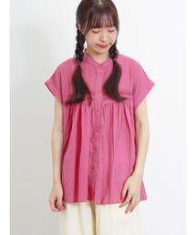 Samansa Mos2 | ピンタックフレンチスリーブブラウス(シャツ/ブラウス)