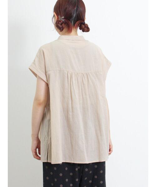 Samansa Mos2（サマンサ モスモス）の「ピンタックフレンチスリーブブラウス（シャツ/ブラウス・レディース・グリーン/ピンク/ベージュ/ブラック・F）」の20枚目の写真