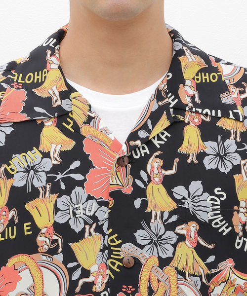 SUN SURF(サンサーフ)の「SUN SURF/サンサーフ “LOVELY HULA HANDS” SS39213(シャツ/ブラウス・メンズ・ブラック・MEDIUM/X-LARGE/LARGE)」の6枚目の写真