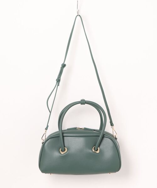 Casselini（キャセリーニ）の「Eyelet wide boston（ボストンバッグ・レディース・ダークグリーン/アイボリー・MEDIUM）」の17枚目の写真