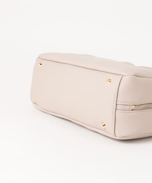 Casselini（キャセリーニ）の「Eyelet wide boston（ボストンバッグ・レディース・ダークグリーン/アイボリー・MEDIUM）」の19枚目の写真