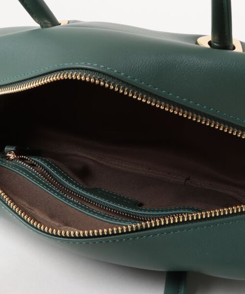 Casselini（キャセリーニ）の「Eyelet wide boston（ボストンバッグ・レディース・ダークグリーン/アイボリー・MEDIUM）」の21枚目の写真