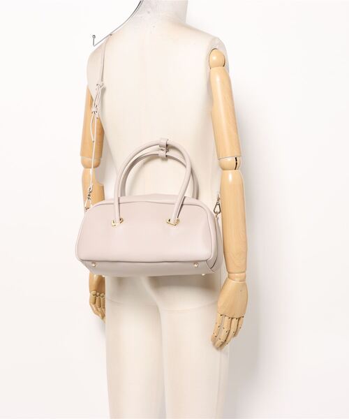 Casselini（キャセリーニ）の「Eyelet wide boston（ボストンバッグ・レディース・ダークグリーン/アイボリー・MEDIUM）」の22枚目の写真