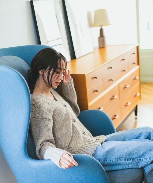 B:MING by BEAMS(ビーミングバイビームス)の「エドワード Vネック ニット カーディガン(カーディガン/ボレロ・レディース・ライトグレー/ブラック/ブラウン系その他/レッド・ONE SIZE)」の11枚目の写真