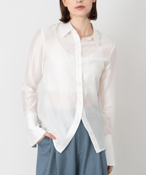【Formeque】フロントスリットシアーシャツ（シャツ/ブラウス）｜Formeque（フォルミーク）