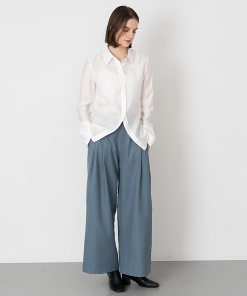 【Formeque】フロントスリットシアーシャツ（シャツ/ブラウス）｜Formeque（フォルミーク）