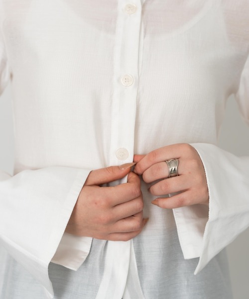 【Formeque】フロントスリットシアーシャツ（シャツ/ブラウス）｜Formeque（フォルミーク）