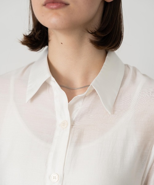 【Formeque】フロントスリットシアーシャツ（シャツ/ブラウス）｜Formeque（フォルミーク）