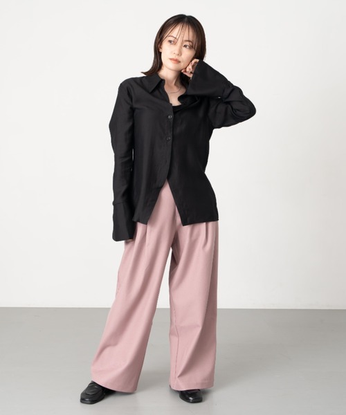 【Formeque】フロントスリットシアーシャツ（シャツ/ブラウス）｜Formeque（フォルミーク）