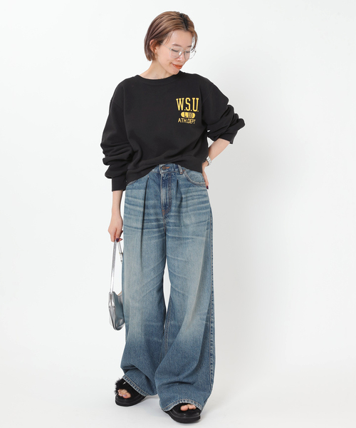 AP STUDIO 人気完売　スウェットプルオーバー ◇AP STUDIO◇ PRE別注商品 クロップドスウェットプルオーバー