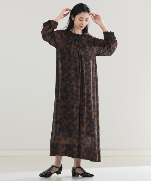 【セール】AK+1 / シフォン フラワー ワンピース（ワンピース）｜Demi-Luxe BEAMS（デミルクス ビームス）