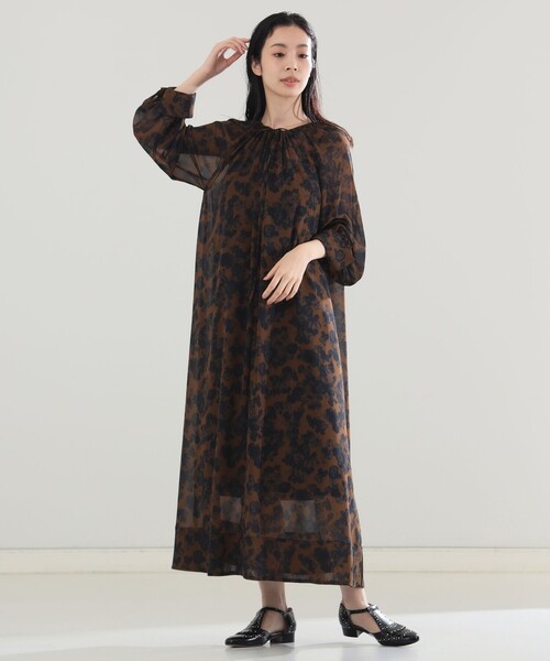 【セール】AK+1 / シフォン フラワー ワンピース（ワンピース）｜Demi-Luxe BEAMS（デミルクス ビームス）