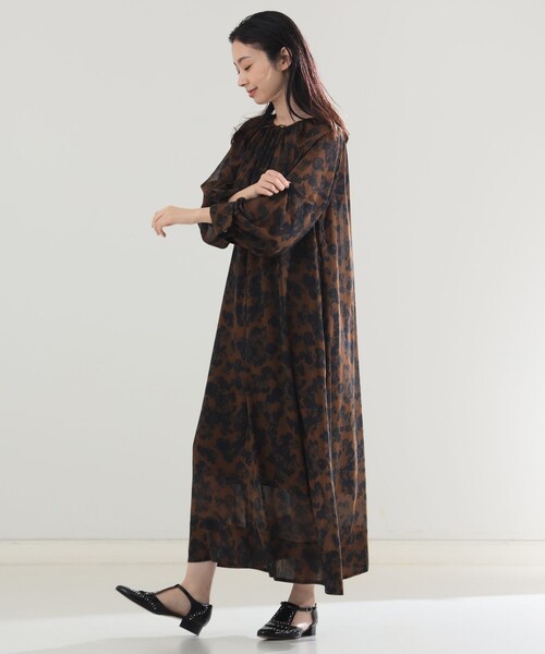 【セール】AK+1 / シフォン フラワー ワンピース（ワンピース）｜Demi-Luxe BEAMS（デミルクス ビームス）