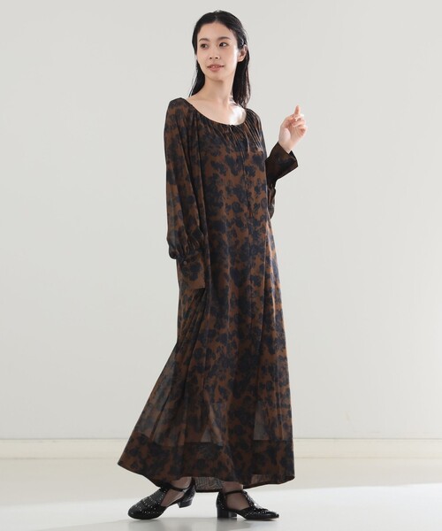 【セール】AK+1 / シフォン フラワー ワンピース（ワンピース）｜Demi-Luxe BEAMS（デミルクス ビームス）