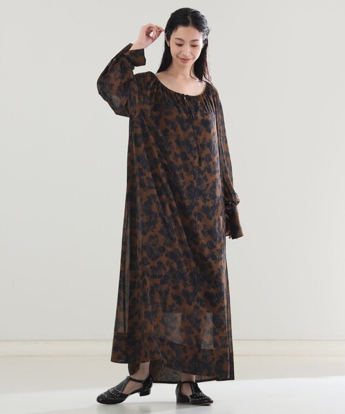 【セール】AK+1 / シフォン フラワー ワンピース（ワンピース）｜Demi-Luxe BEAMS（デミルクス ビームス）