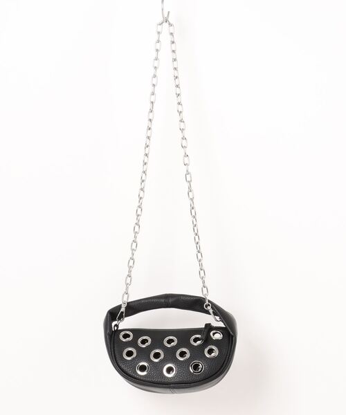 MOUSSY(マウジー)の「EYELET MINI バッグ(ショルダーバッグ・レディース・ブラック・FREE)」の5枚目の写真