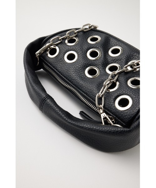 MOUSSY(マウジー)の「EYELET MINI バッグ(ショルダーバッグ・レディース・ブラック・FREE)」の9枚目の写真