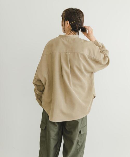 ITEMS URBANRESEARCH（アイテムズ アーバンリサーチ）の「コーデュロイポケットシャツ（Tシャツ/カットソー・レディース・グリーン/ブラック/ベージュ・FREE）」の5枚目の写真