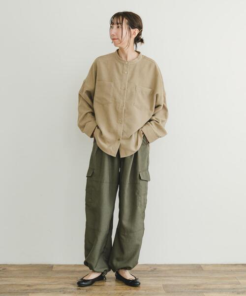 ITEMS URBANRESEARCH（アイテムズ アーバンリサーチ）の「コーデュロイポケットシャツ（Tシャツ/カットソー・レディース・グリーン/ブラック/ベージュ・FREE）」の6枚目の写真