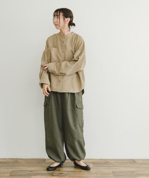 ITEMS URBANRESEARCH（アイテムズ アーバンリサーチ）の「コーデュロイポケットシャツ（Tシャツ/カットソー・レディース・グリーン/ブラック/ベージュ・FREE）」の7枚目の写真