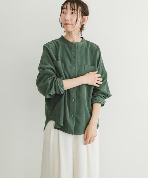 ITEMS URBANRESEARCH（アイテムズ アーバンリサーチ）の「コーデュロイポケットシャツ（Tシャツ/カットソー・レディース・グリーン/ブラック/ベージュ・FREE）」の11枚目の写真