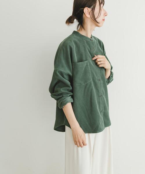 ITEMS URBANRESEARCH（アイテムズ アーバンリサーチ）の「コーデュロイポケットシャツ（Tシャツ/カットソー・レディース・グリーン/ブラック/ベージュ・FREE）」の12枚目の写真