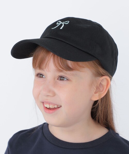 SHIPS（シップス）の「SHIPS KIDS:リボン モチーフ キャップ（キャップ・キッズ・ベージュ/ブラック・ONE SIZE）」の4枚目の写真