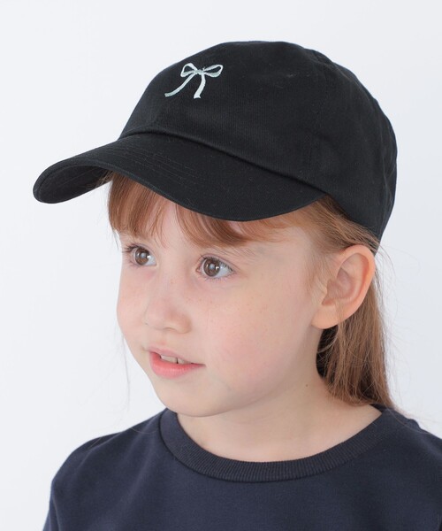 SHIPS（シップス）の「SHIPS KIDS:リボン モチーフ キャップ（キャップ・キッズ・ベージュ/ブラック・ONE SIZE）」の5枚目の写真