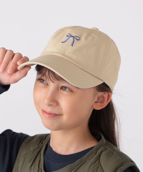 SHIPS（シップス）の「SHIPS KIDS:リボン モチーフ キャップ（キャップ・キッズ・ベージュ/ブラック・ONE SIZE）」の21枚目の写真