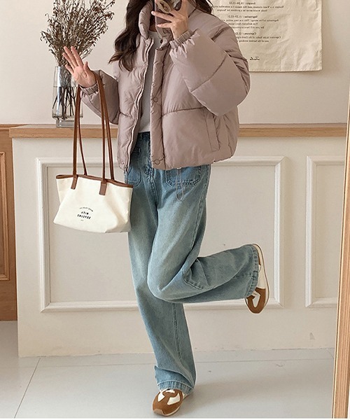 ショート丈 スタンドカラーダウンジャケット culw763（ダウン