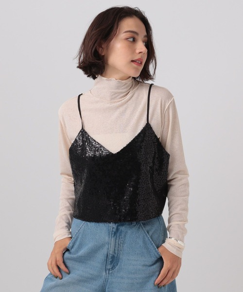 BAYFLOW（ベイフロー）の「[清涼感のあるシアー素材]シアータートルプルオーバー（Tシャツ/カットソー・レディース・アイボリー/ライトグリーン/グレー・FREE）」の11枚目の写真