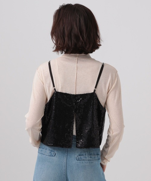 BAYFLOW（ベイフロー）の「[清涼感のあるシアー素材]シアータートルプルオーバー（Tシャツ/カットソー・レディース・アイボリー/ライトグリーン/グレー・FREE）」の12枚目の写真