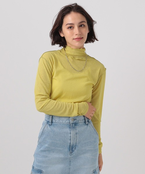 BAYFLOW（ベイフロー）の「[清涼感のあるシアー素材]シアータートルプルオーバー（Tシャツ/カットソー・レディース・アイボリー/ライトグリーン/グレー・FREE）」の19枚目の写真