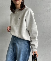 GYMPHLEX | [GYMPHLEX/ジムフレックス] スイングスリーブ ワンポイントロゴ刺繍クルーネックスウェット(スウェット)