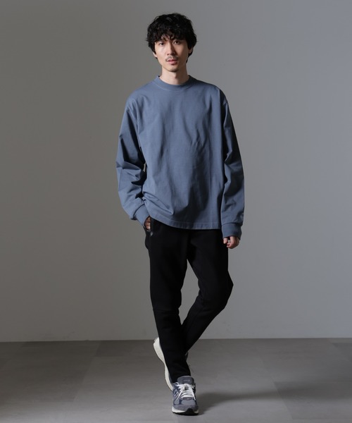 NANO universe（ナノユニバース）の「ビッグシルエットワンポイントTシャツ 長袖（Tシャツ/カットソー・メンズ・ホワイト/ライトグレー/ブラック/ブルーグレー・M/L）」の20枚目の写真