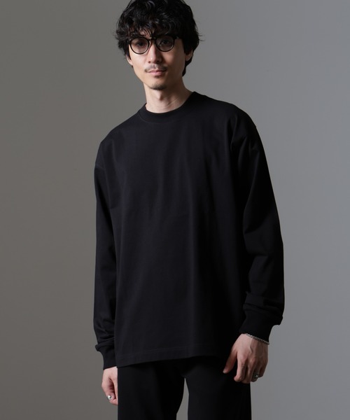 NANO universe（ナノユニバース）の「ビッグシルエットワンポイントTシャツ 長袖（Tシャツ/カットソー・メンズ・ホワイト/ライトグレー/ブラック/ブルーグレー・M/L）」の6枚目の写真