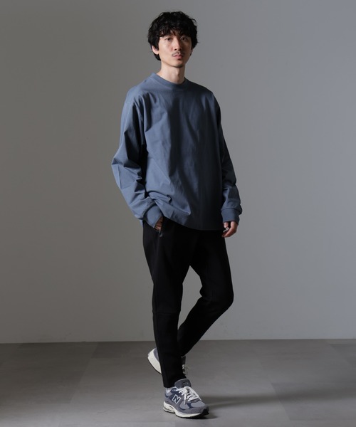 NANO universe（ナノユニバース）の「ビッグシルエットワンポイントTシャツ 長袖（Tシャツ/カットソー・メンズ・ホワイト/ライトグレー/ブラック/ブルーグレー・M/L）」の21枚目の写真