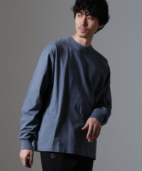 NANO universe（ナノユニバース）の「ビッグシルエットワンポイントTシャツ 長袖（Tシャツ/カットソー・メンズ・ホワイト/ライトグレー/ブラック/ブルーグレー・M/L）」の16枚目の写真