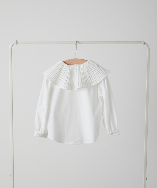 riziere（リジェール）の「プリーツカラーブラウス（シャツ/ブラウス・キッズ・ホワイト/ブラック・90/100/110/120/130/140/150）」の8枚目の写真