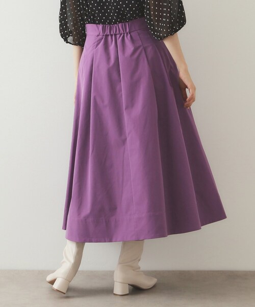 OPAQUE.CLIP（オペークドットクリップ）の「◆メモリータフタ フレアスカート【洗濯機洗い可】（スカート・レディース・ブラック/ブラウン系その他/パープル系・40/38）」の18枚目の写真