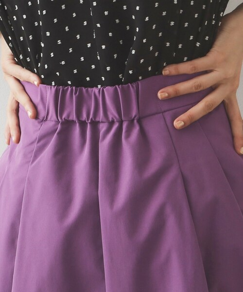 OPAQUE.CLIP（オペークドットクリップ）の「◆メモリータフタ フレアスカート【洗濯機洗い可】（スカート・レディース・ブラック/ブラウン系その他/パープル系・40/38）」の20枚目の写真