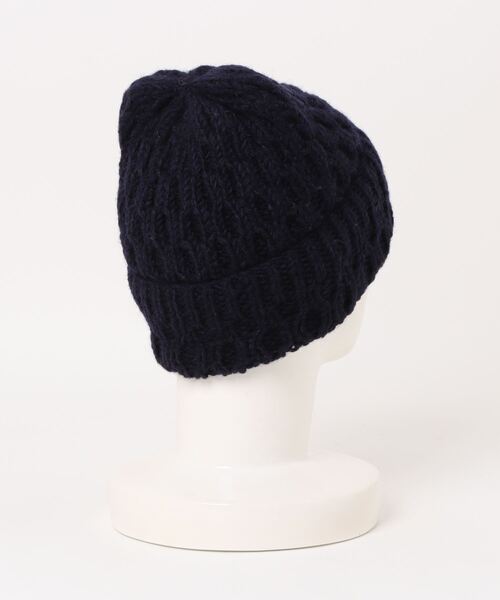 salle de bal(サルデバル)の「ウェーブ ニット ワッチキャップ(ニットキャップ/ビーニー・レディース・ネイビー/オフホワイト/グレー・FREE)」の4枚目の写真