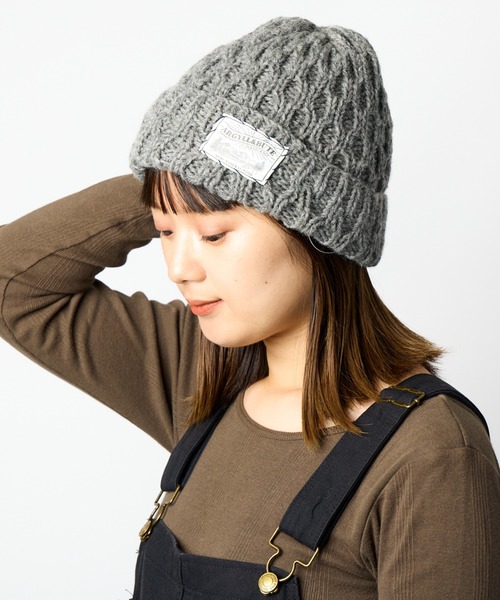 salle de bal(サルデバル)の「ウェーブ ニット ワッチキャップ(ニットキャップ/ビーニー・レディース・ネイビー/オフホワイト/グレー・FREE)」の2枚目の写真