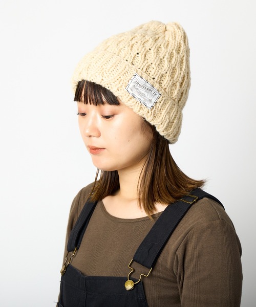 salle de bal(サルデバル)の「ウェーブ ニット ワッチキャップ(ニットキャップ/ビーニー・レディース・ネイビー/オフホワイト/グレー・FREE)」の1枚目の写真