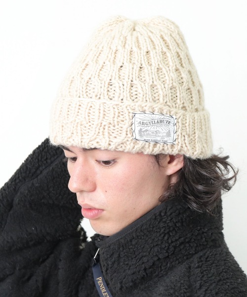 salle de bal(サルデバル)の「ウェーブ ニット ワッチキャップ(ニットキャップ/ビーニー・レディース・ネイビー/オフホワイト/グレー・FREE)」の6枚目の写真