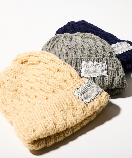salle de bal(サルデバル)の「ウェーブ ニット ワッチキャップ(ニットキャップ/ビーニー・レディース・ネイビー/オフホワイト/グレー・FREE)」の10枚目の写真